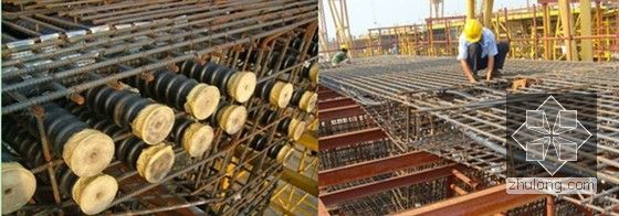 跨江大桥首榀节段箱梁预制施工方案（梁高3m）-波纹管堵头、定位