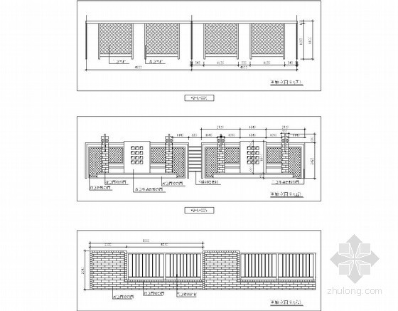 中式屋顶屋檐节点施工图资料下载-围墙节点施工图