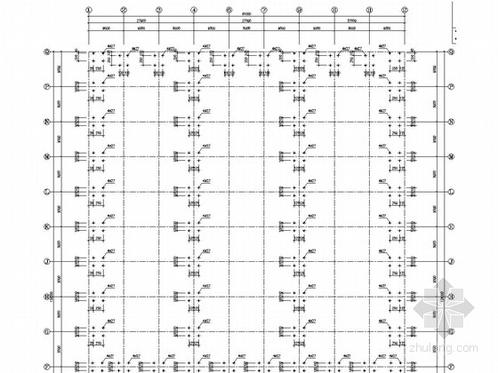 钢框架结构别墅建筑施工图资料下载-二层钢框架结构展厅结构施工图（含建施）