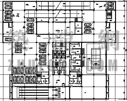 办公楼弧线建筑平面图资料下载-办公楼KX空调平面图