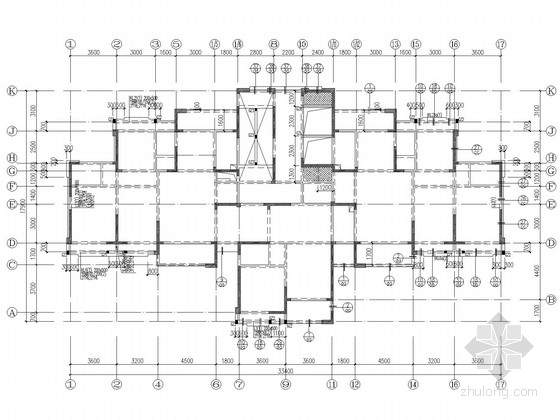 桩基布置图图纸资料下载-26层剪力墙住宅结构施工图(桩基)
