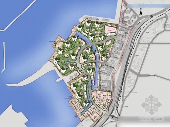 青岛居住区景观资料下载-[青岛]滨海商业居住区景观规划设计方案