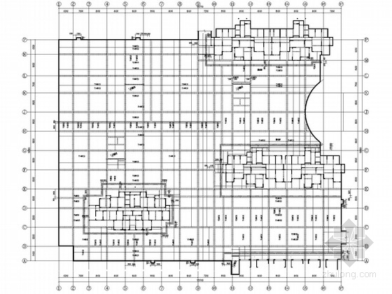 车库坡道结构施工图资料下载-无次梁地下车库框架结构施工图