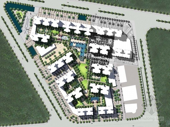 美国迈阿密港口商业区资料下载-[广州]迈阿密风格住宅景观规划设计方案