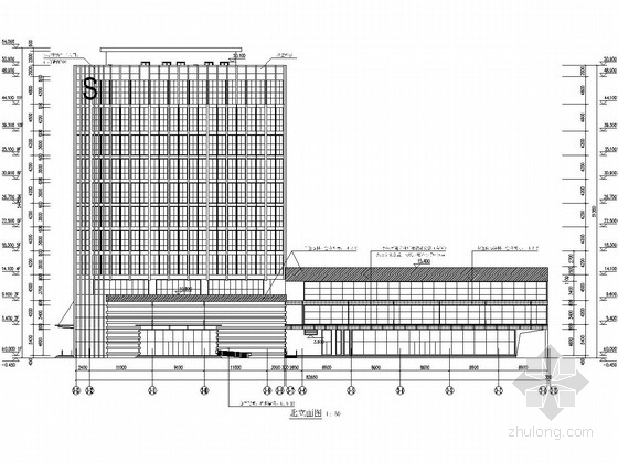 两层汽车站结构资料下载-11层框剪结构交通信息楼及裙房结构施工图（含详细建筑图）