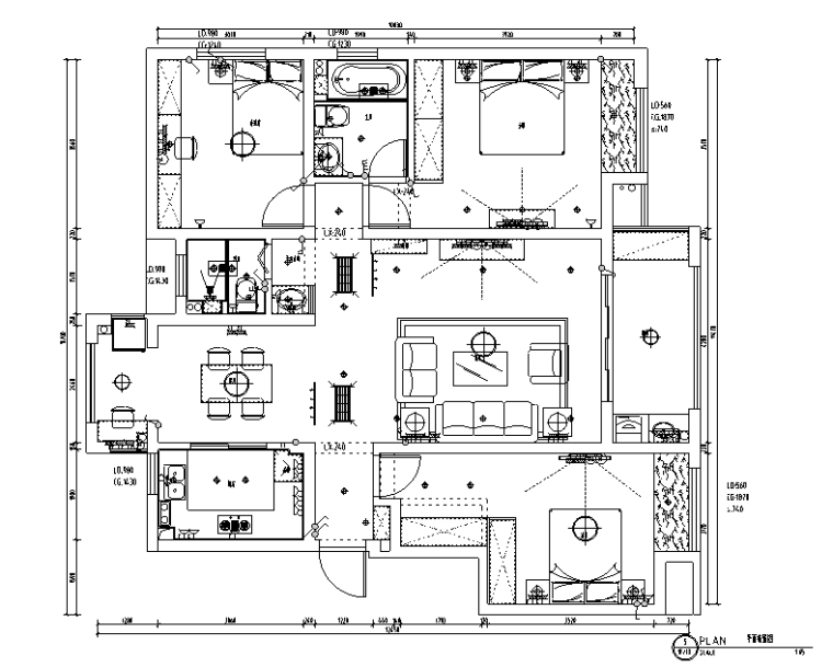 莫斯科素雅的白色公寓资料下载-白色素雅山湖一号住宅设计施工图（附效果图）
