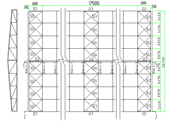 单层厂房柱的计算长度资料下载-单层厂房钢屋盖设计计算书（word，21页）