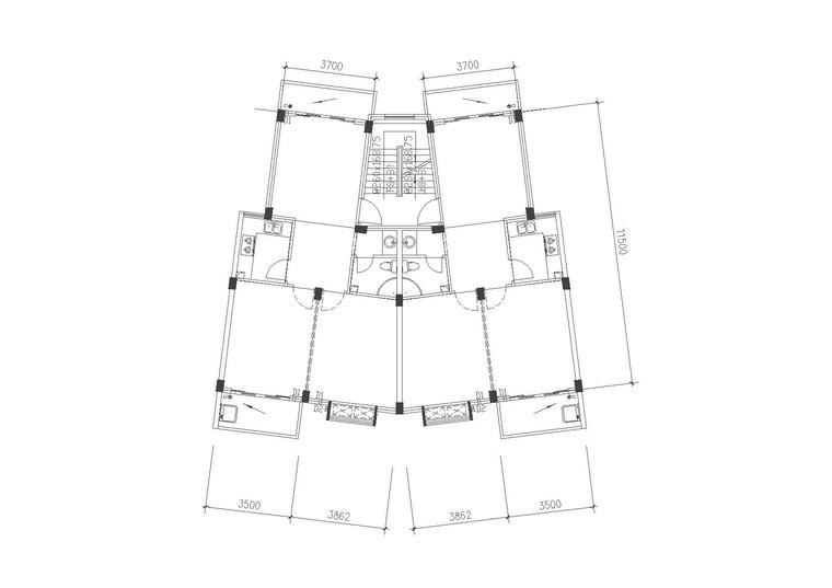 [合集]100套住宅小区及独栋别墅经典户型图（CAD）-5