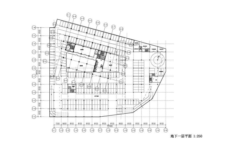新生堂医院建筑设计方案文本（CAD+SU+文本）-地下一层平面图