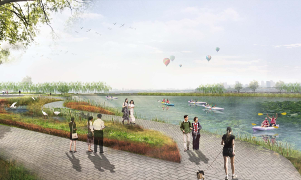 湿地公园游客文化中心资料下载-[湖北]生态自然艺术湿地公园景观设计方案（2016年）