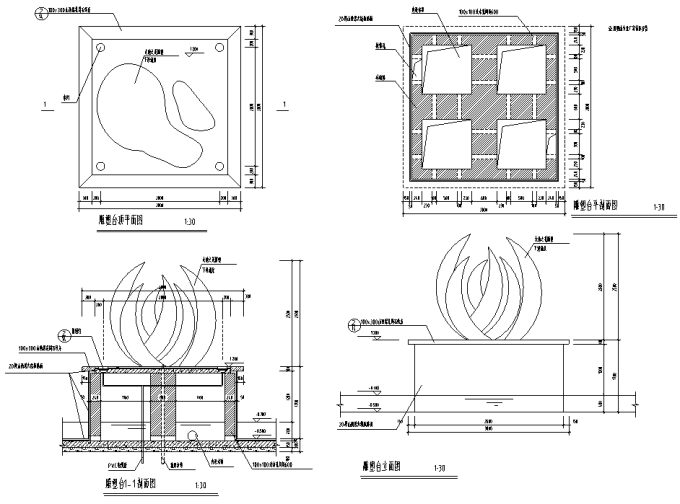 园林景观小品雕塑标志CAD施工图61张-QQ截图20171019182753