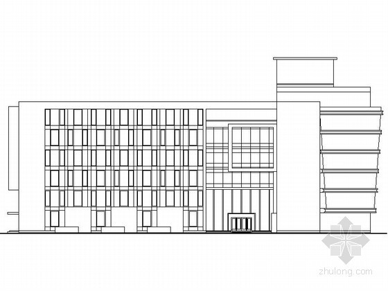 两层小型办公楼资料下载-某六层小型办公楼建筑方案图