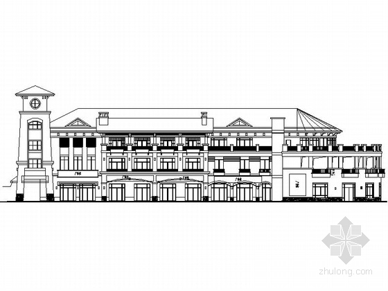 托斯卡纳多层资料下载-某三层欧式售楼处建筑施工图