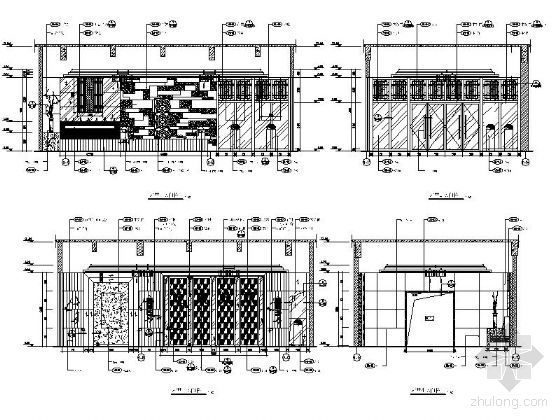 住宅建筑平面立面图纸资料下载-住宅大堂立面图