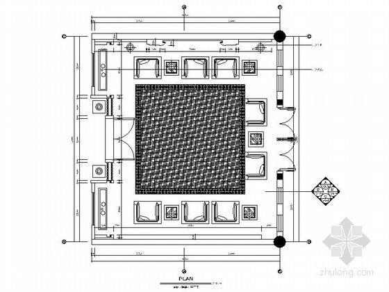 1000平方展厅设计资料下载-51平方接待室详图