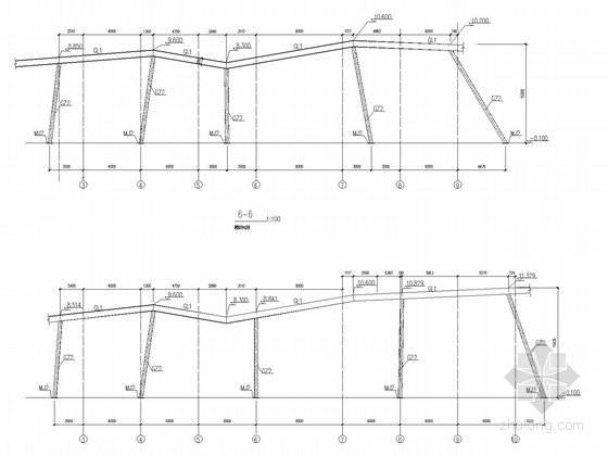 钢框架雨棚全套施工图资料下载-单层钢框架小展厅结构施工图