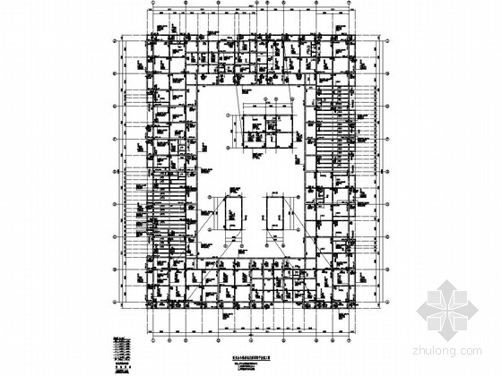 [浙江]地上五层框架结构商业办公楼地上部分结构施工图-商业办公楼屋面及梯顶梁平法施工图 