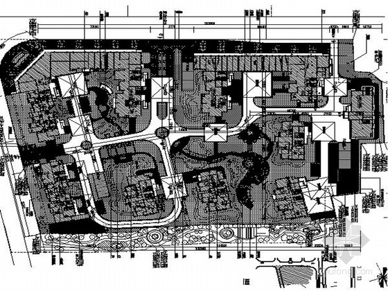 欧式围墙su模型资料下载-[温州]欧式大气典雅城中村改造景观施工图（独家原创）
