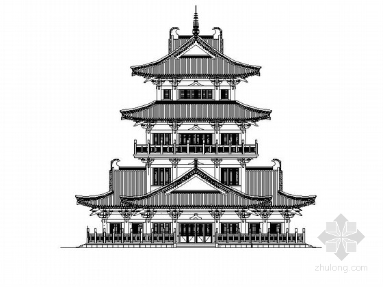 南方中式古建施工图资料下载-[四川]旅游产业园大型古建施工图（图纸精细 古建标杆）