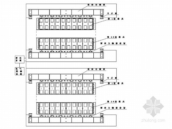 轨道板预制生产资料下载-CRTSⅡ型无砟轨道板4×24线毛坯板预制工法（整体张拉）