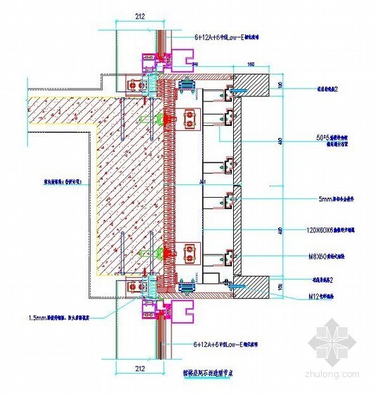 石材门窗节点资料下载-裙楼层间石材造型节点详图