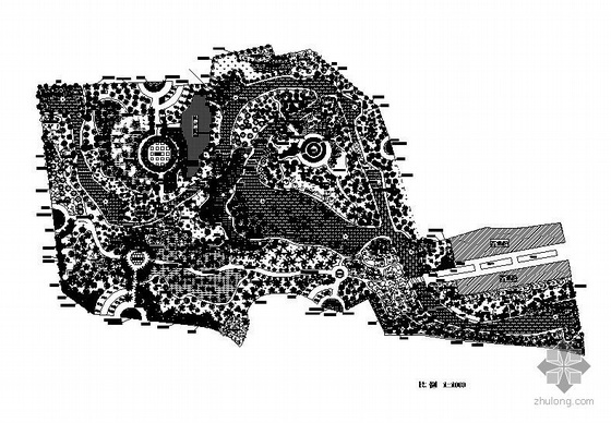 设计总平面图cad资料下载-某公园绿化设计总平面图