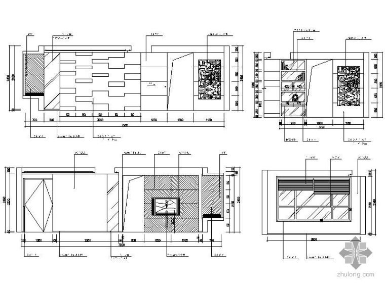 商场建筑方案设计立面图资料下载-客厅立面图