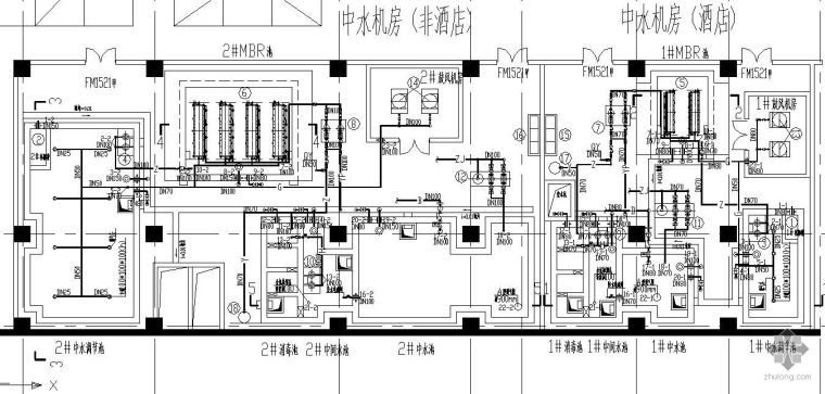 MBR膜处理中水回用设计图_4