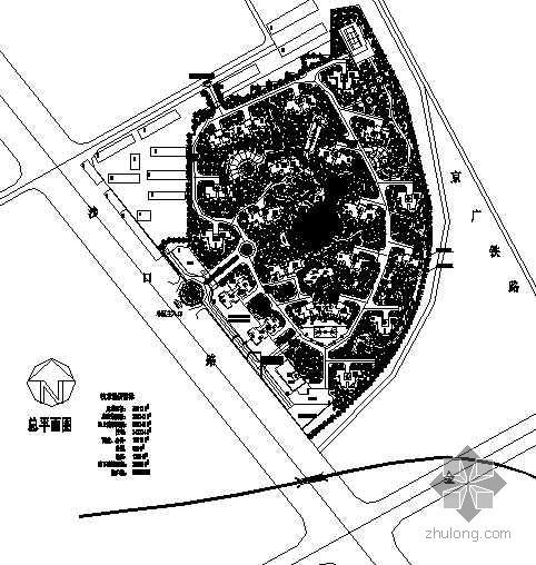 小区绿化设计平面图资料下载-郑州某小区绿化设计平面图