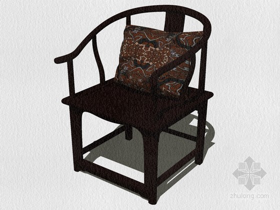 庭院吊椅模型下载资料下载-太师椅SketchUp模型下载