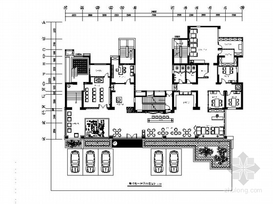 售楼部精品施工图资料下载-[河南]某精品小区售楼处全套施工图（含效果）