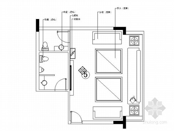 墙面硬包立面图资料下载-硬包银镜包厢立面图