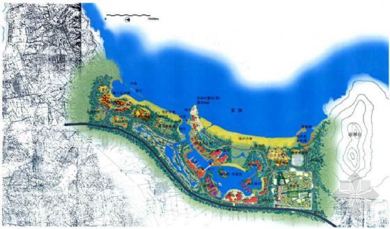 温泉度假山庄规划方案资料下载-胶南市海滨旅游度假区规划方案