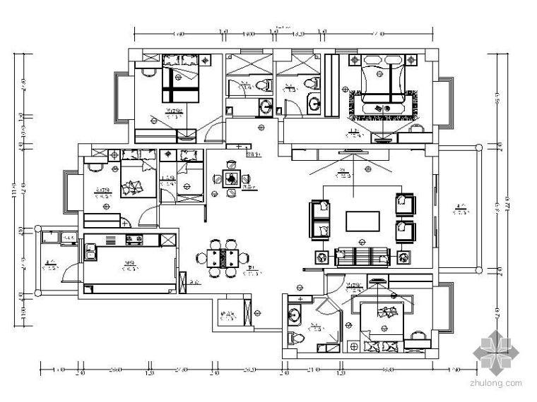 [福建]某小区四居室施工图_1