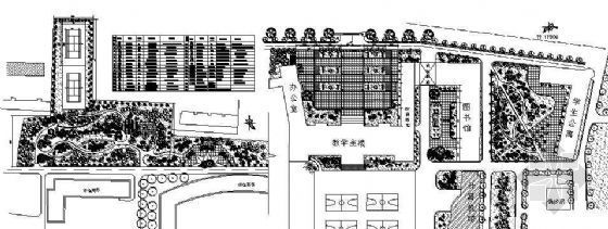 廉政广场平面图资料下载-某校园广场绿化设计平面图