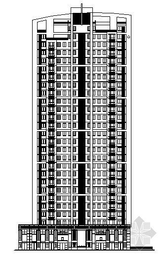 二十六层商住资料下载-某二十六层框剪结构商住楼建筑方案图