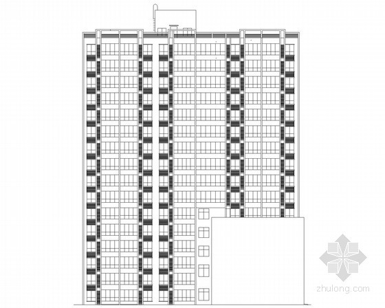 住宅公寓楼施工图建筑资料下载-[山东]某十六层公寓楼建筑施工图