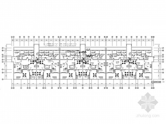 [宁夏]多层住宅建筑群电气施工图纸-地下室照明平面图 