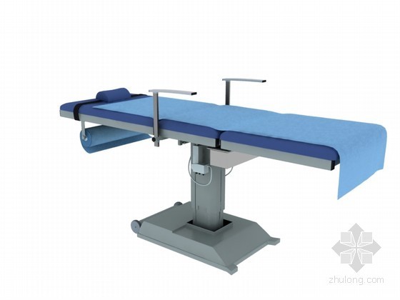 机械3d模型资料下载-医疗机械床3D模型下载