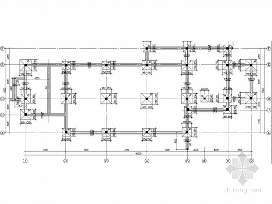 简单框架结构建筑图纸资料下载-某二层框架结构庄园施工图