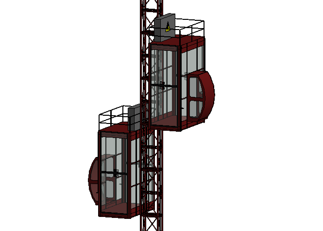 观光电梯驳接玻璃幕墙资料下载-bim软件应用-族文件-施工电梯