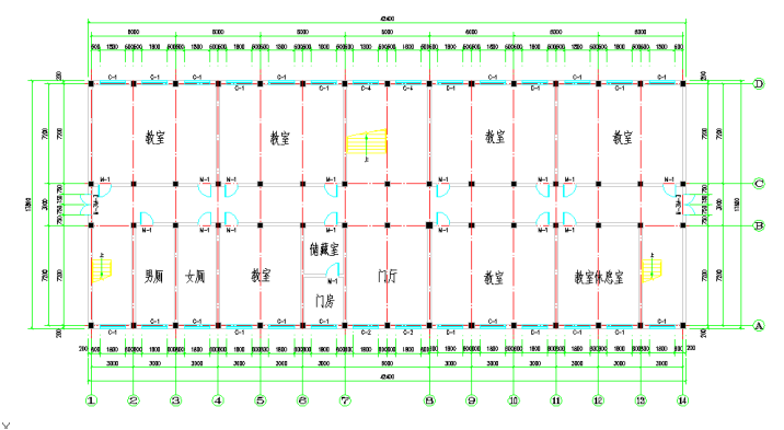 小高教学楼毕业设计资料下载-[重庆]五层钢混框架结构教学楼毕业设计计算书