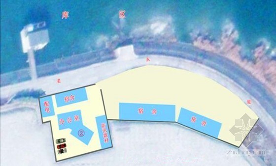 [上海]水库扩建工程施工组织设计(堤坝 分隔坝)-项目部平面布置详图 