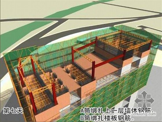 超高层综合楼施工技术质量管理总结PPT（附图丰富 104页）-爬架施工方案