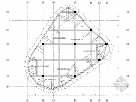 仿古围墙花窗施工图资料下载-商场玻璃花架结构施工图