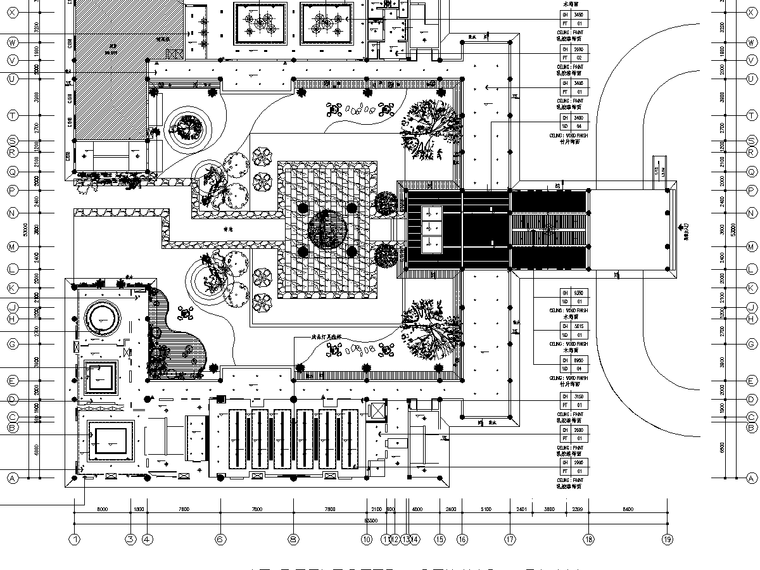 安置房项目装饰工程施工图预算（含全套图纸、计算书）-一层天花布置图