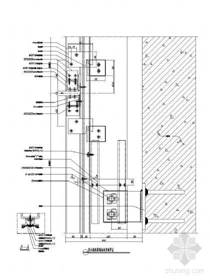 幕墙龙骨设计计算资料下载-复合铝板幕墙节点（钢龙骨）Ⅰ