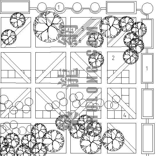中式公园平面图cad资料下载-伯奈特公园平面图