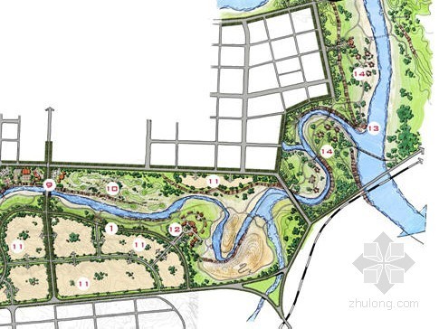 观光亭设计方案资料下载-[鄂尔多斯]河道景观概念设计方案