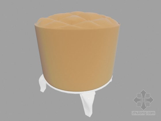su模型石桌椅坐凳资料下载-化妆凳3D模型下载